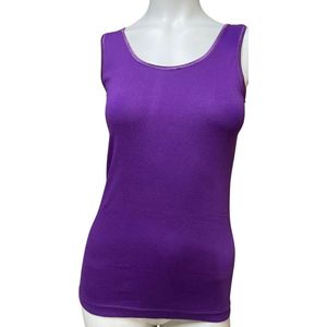 2 Pack Top kwaliteit dames hemd - 100% katoen - Paars - Maat L