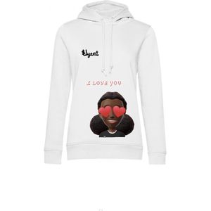 Svyent hoodie avatar in love tekst i love you 3D color red kleding maat L