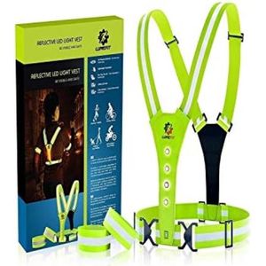 Reflecterend Hardloopvest voor Kinderen, Dames en Heren met LED-verlichting