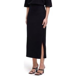 FALKE Basic Midi zacht comfortabel katoen rok dames zwart - maat S