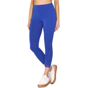 Merry Style MS-MS10-224-LE Dames Leggings met Kant - Sport - Vrijetijdsbroek - 7/8 Lengte - Viscose - Kobalt - XS