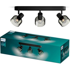 Philips Sleet Spot - Plafondspot met drie lichtpunten - Met gerookt glas - Kleine fitting E14