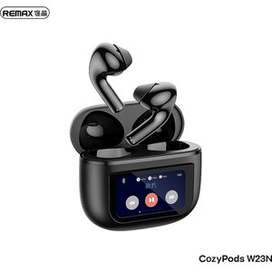 Remax CozyPods Draadloze Bluetooth Oordopjes – met Touchscreen – ANC Noise Canceling – Slimme Technologie – Lange Batterijduur – Zwart