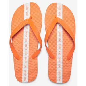 Slippers Heren - Orange- Onsjohnatan- flip flop- Oranje -Only & Sons- 42/43