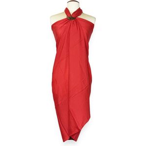 Sarong / pareo - Strandkleding wikkelrok / strandjurk - Rood