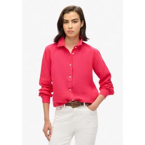 Superdry - W4010415A - Overhemd - Blauw - Vlas - Lange Mouwen