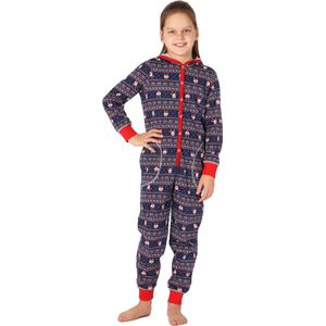 Merry Style Kinder Pyjama - ronde hals - lange mouwen - lange broek met zakken - Katoen - MS-MS10-223-PJ - Marineblau Rentiere - 110-116
