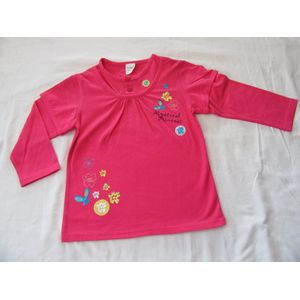 dirkje , meisje, t-shirt lange mouw , fuchia , mystical princess , 98 - 3 jaar