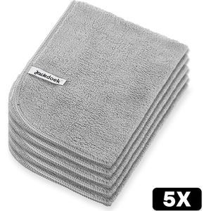 Jackdoek Classic - 5 pack - Zachte Microvezeldoekjes - Streeploos schoon - Sterk absorberende Nano weefsel - Keuken/Badkamer/Auto/Beeldscherm