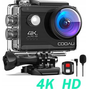 COOAU Action Cam - 4K 30FPS - 20MP - WiFi - Waterdicht 40M