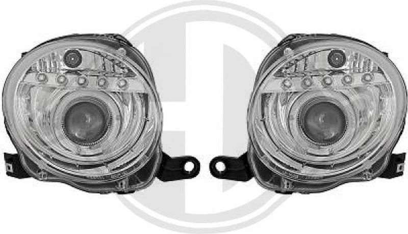 Diederichs - 3405280 - Koplampen Set - Chroom - Voor Abarth en Fiat