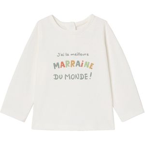 Vertbaudet - T-shirt - Baby - Peetvader/Peetmoeder - Lange Mouwen - Drukknoopjes op de Rug