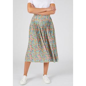Damart - Pull-on rok in plissé, gebloemde crêpe met stretch - Dames - Veelkleurig - 52