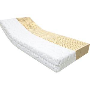 Ergo-Natuurlatex 100% Natuurlatex matras - SG70 H3 Middel/stevig - natuurrubber matras - eenpersoons 90x200 - 22cm dik - Dunlop latex van Latexco® - Tijk wasbaar op 60 graden gewatteerd met 400 g/m² Thermostar