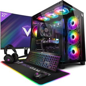 Vibox VII-111 Game PC - 27"" Scherm Pakket - Intel i9 12900F Processor 5.2GHz - Nvidia RTX 4060 8GB - 16GB RAM - 1TB NVMe M.2 SSD - 600W PSU - Windows 11 - WiFi