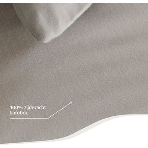 Home by TEMPUR® Topper Hoeslaken - Nature – 90 x 200 x 9 cm – Zijdezacht Bamboe – Hoeslaken Strijkvrij – Geschikt voor Droger