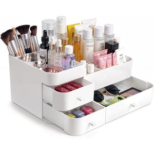 Witte Make-up Organizer - Cosmetische Display Case - Handig en Ruim - 1 stuk - Woonaccessoire