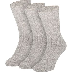 Apollo - Noorse wollen werksokken met badstof zool - Grijs - Maat 39/42 - Werksokken heren - Warme wollen sokken - Werksokken heren 39 42 - Naadloze sokken
