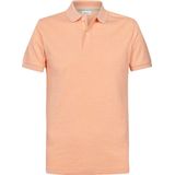 Profuomo - Polo Oranje Melange - Modern-fit - Heren Poloshirt Maat M
