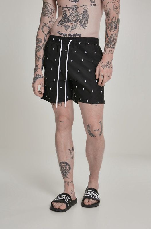 Urban Classics - 01698 - Zwemshort - Meerkleurig - Borduurwerk aan Tailleband