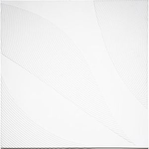 Wanddeco Tazi groot vierkant wit - 90 x 90 x 3 cm