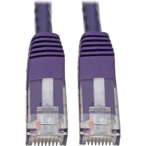 Tripp-Lite N200-020-PU Premium Cat5/5e/6 Gigabit Molded Patch Cable, 24 AWG, 550 MHz/1 Gbps (RJ45 M/M), Purple, 20 ft. TrippLite