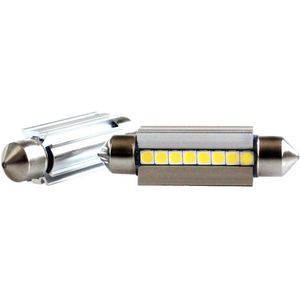C5W autolamp 2 stuks | LED festoon 42mm | 8-SMD 2.3W - 6000K - heatsink | CAN-BUS 12 V DC