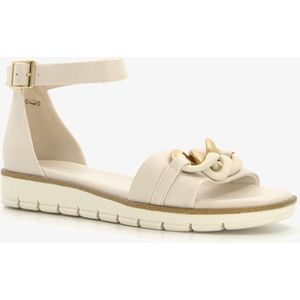Nova dames sandalen wit met gouden detail - Maat 41