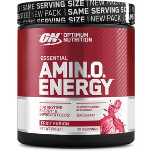 Optimum Nutrition Essential Amino Energy - Fruit Fusion - Pre Workout - BCAA & EAA Aminozuren - 270 gram (30 doseringen)