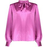 Geisha - Blouse - Paars - Satin Look - Met Strikdetails