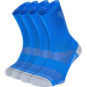 DOUBLE PACK BERLIN Enkelhoge Hardloopsokken - Antibacterieel - Blauw - Maat 36-38