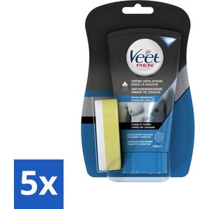 Veet - Ontharingscreme - Man - Gevoelige Huid - In Shower - 150ml - Bulkverpakking - 5 stuks