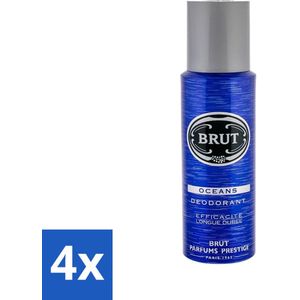 Brut - Deodorant - Spray - Oceans - Fris & maritiem aroma - 200ml - Voordeelverpakking - 4 stuks