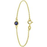 Lucardi - Dames Armband - Goudkleurig - Echt Zilver - 19 cm