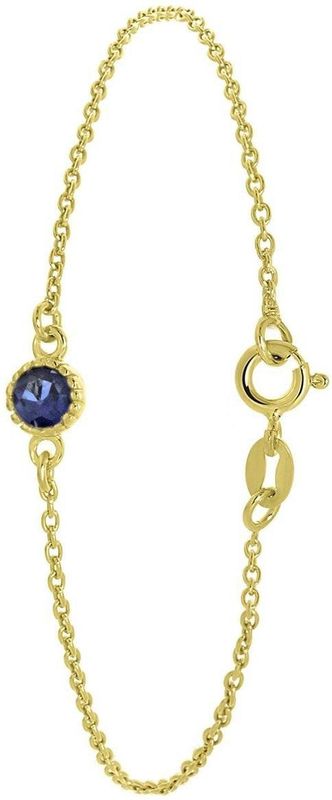 Lucardi - Dames Armband - Goudkleurig - Echt Zilver - 19 cm