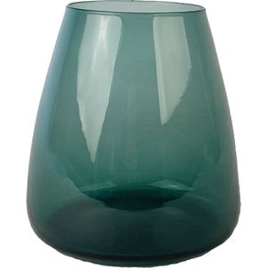XLBoom Dim Smooth Small Vaas - Glas - Voor Binnen - Groen - 15×15×16,5cm