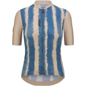 Santini - Bambu - Korte Mouw Wielertrui - Beige - Dames