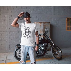 Rick & Rich biker monkey - T-shirt 3XL - Ride to Live tshirt - Heren biker tshirt - Live to ride tshirt - Mannen biker tshirt