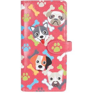 Shagwear Portemonnee Dames - Pasjeshouder - Portefeuille Dames - Kunstleer - Puppy Pattern (009905Z)