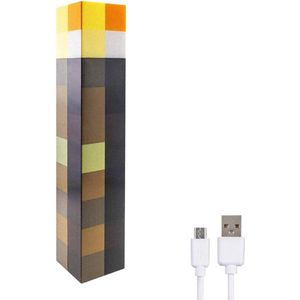 Ossproducts Minecraft lamp - Minecraft Torch - Lamp - Nachtlamp - Kinderen - Fakkel - Bruin