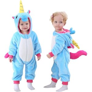 Dierenprint Baby Romper met Kap voor Jongens en Meisjes - Ideaal voor Herfst en Winter (4-5 Jaar)