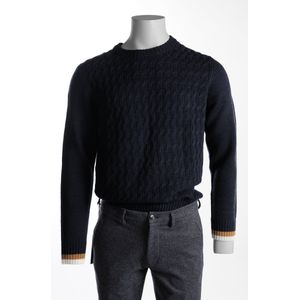 Ben Sherman Cable textured crew - dark navy