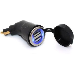Motor Usb - Motor Accessoires- Dubbele Usb lader voor motor - 12/24V
