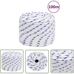 The Living Store Boot touw 18 mm 100 m polypropyleen wit - Scheeps Touw - Boottouw - Polyester Touw - Vaarmateriaal - Maritiem Touw