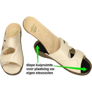 Fidelio Hallux -Dames - off-white-crÈme-ivoorkleur - slippers & muiltjes - maat 42