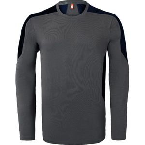 HAVEP T-shirt lange mouw Bicolor 10073 - Charcoal/Zwart - XL