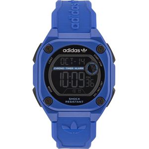 Adidas Originals City Tech Two AOST23061 Horloge - Kunststof - Blauw - Ø 45 mm