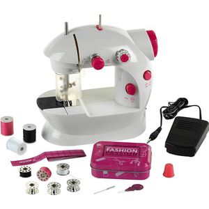 Naaimachine Kinderen 10 Jaar en Ouder - Cadeau voor je Kleine - Naaien voor Beginners - Meerdere Standen - Wit met Roze - Top Kwaliteit