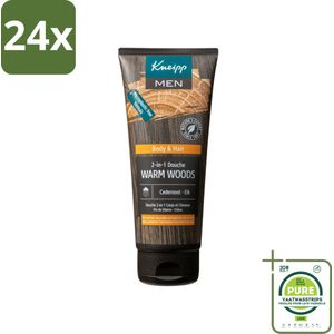 Kneipp - Douchegel - Men - Warm Woods - 2-in-1 - 200 ml - Voordeelverpakking - 24 stuks - Douchegel - Mannen