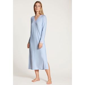 CALIDA-Elegant Dreams-Vrouwen-Slaapkleedje-Blauw-Maat-36-38